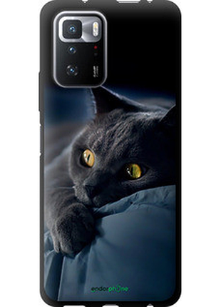 Чехол на xiaomi redmi note 10 pro 5g дымчатый кот "825b-3333-2448"