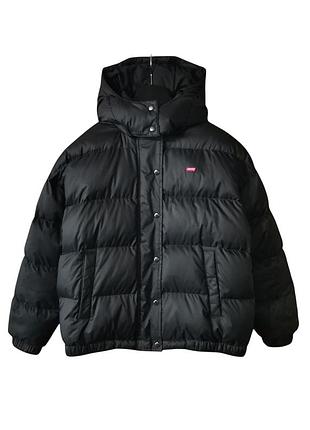 Жіноча зимова куртка пуховик з капюшоном levis
