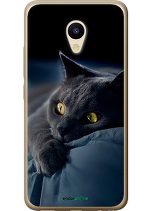 Чохол на meizu m5 димчастий кіт "825u-420-2448"