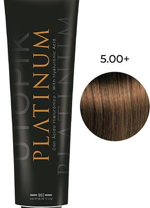 Крем-краска для волос 5.00+ светло-каштановый интенсивный platinum hipertin, 100 мл