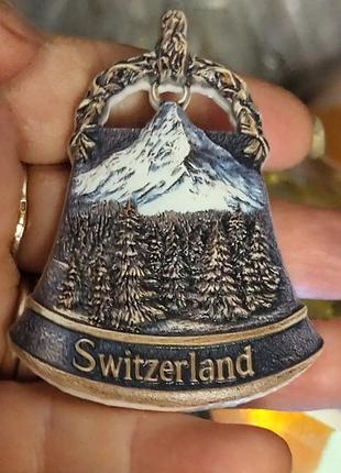 Магнит на холодильник сувенир швейцария switzerland колокол