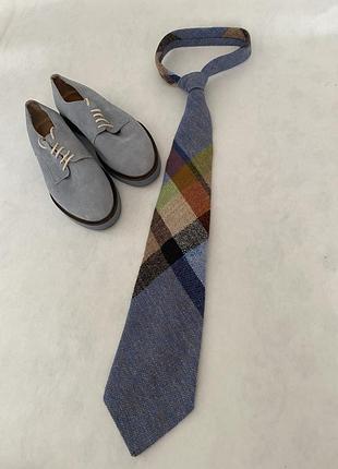 Вінтажна вовняна краватка pure shetland wool 🏴󠁧󠁢󠁳󠁣󠁴󠁿 woven in scotland