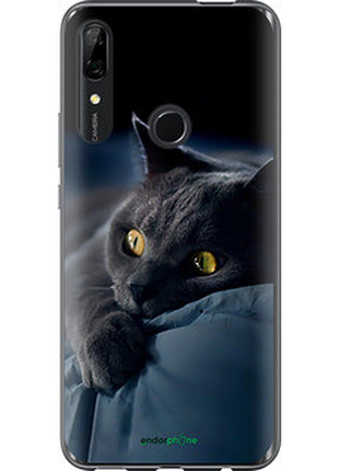 Чехол на huawei y9 prime 2019 дымчатый кот "825u-1736-2448"