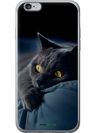Чехол на iphone 6s plus дымчатый кот "825t-91-2448"