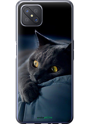 Чохол на oppo reno 4 z димчастий кіт "825u-2278-2448"