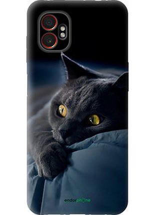 Чехол на samsung xcover7 pro дымчатый кот "825u-4092-2448"
