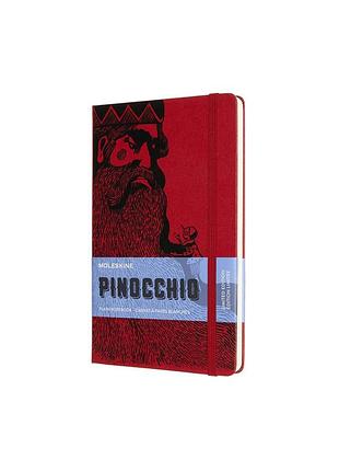 Записник moleskine pinocchio середній, нелінований червоний (lepiqp062d)