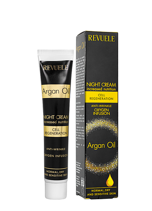 Крем для лица ночной revuele argan oil night cream с маслом аргании 50 мл daily skin care