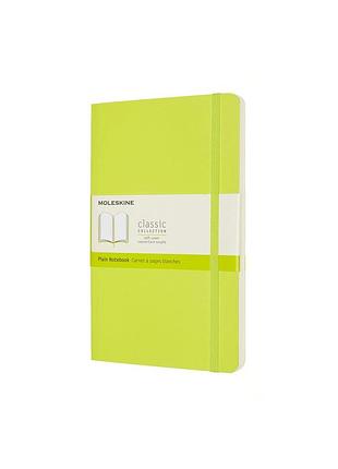 Блокнот moleskine classic средний, нелинованный лимонно-зеленый мягкий (qp618c2)