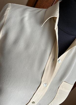 Zara блуза бежева шовк 3