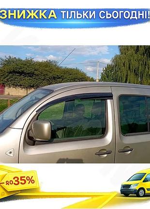 Ветровики sunplex sport для renault kangoo 2008-2020 2 шт дефлекторы окон самоклеящиеся для защиты от до ku-22