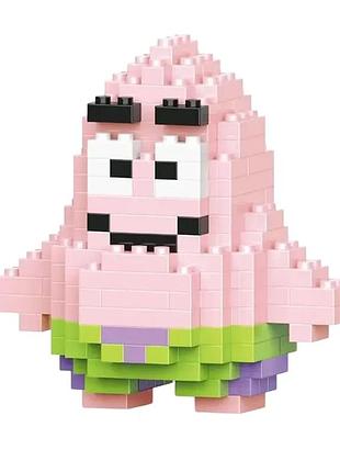 Конструктор фігурка патріка, губка боб, bricks