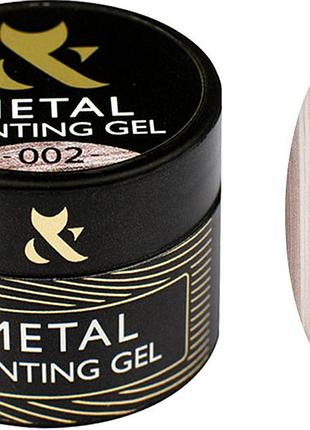 Гель-краска metal painting gel №002 f.o.x, 5 мл
