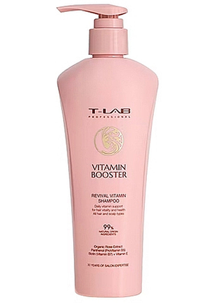 Шампунь відновлювальний вітамінізований vitamin booster t-lab professional, 300 мл