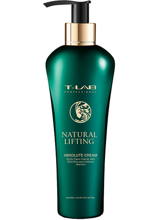 Крем для биолифтинга и увлажнения кожи natural lifting absolute cream t-lab professional, 300 мл