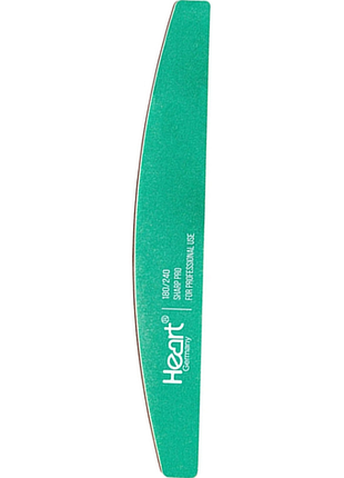 Пилка для ногтей зеленое полотно heart half sharp pro, 180/240