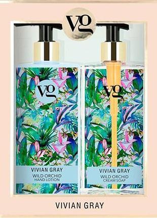 Набор крем-мыло и лосьон для рук wild orchid vivian gray, 2х350 мл
