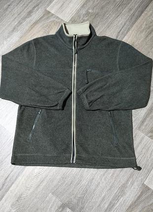 Мужская флисовая кофта на молнии , размер l-xl .