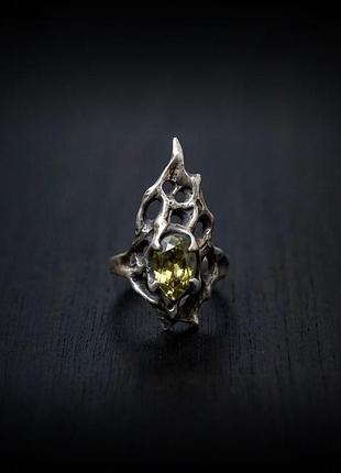 Серебряное кольцо с цитрином 5
