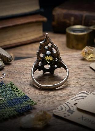 Серебряное кольцо с цитрином 10