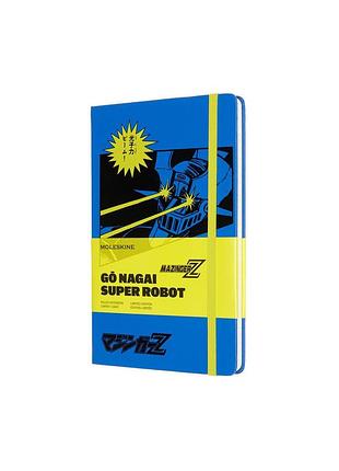 Блокнот moleskine go nagai super robot средний, линейка синий (legnqp060a)