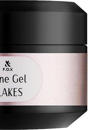 Гель для зміцнення нігтів shine gel flakes 002 fox, 15 мл
