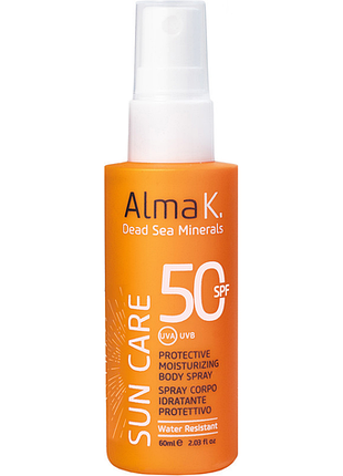 Спрей сонцезахисний зволожувальний для тіла spf50 alma k, 60 мл