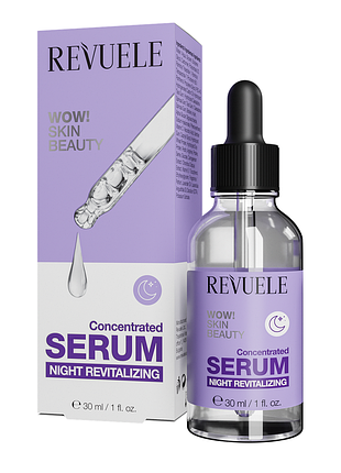 Концентрована сироватка для відновлення шкіри обличчя revuele wow! skin beauty, 30 мл daily skin care