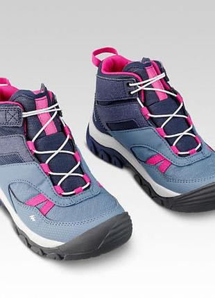 Дитячі водонепроникні термочеревики quechua crossrock mid waterproof, р. 29 (устілка 18.5 см)