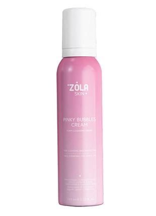 Крем-пенка для умывания pinky bubbles cream zola skin zola