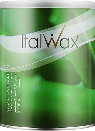 Воск для депиляции в банке теплый алое italwax, 800 мл