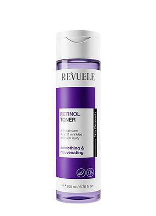 Тонер для лица против морщин с ретинолом revuele retinol toner, 200 мл daily skin care