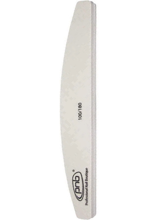 Баф для нігтів напівкруг 100/180 nail buffer gray semicircle pnb, 1 шт.