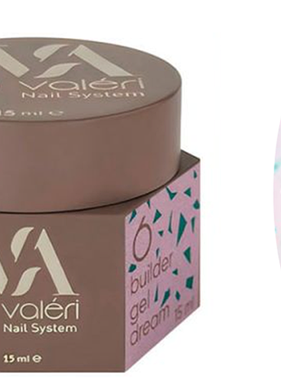 Гель для нарощування 06 builder gel dream valeri, 15 мл