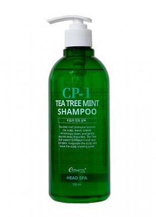 Шампунь для волосся заспокійливий esthetic house cp-1 tea tree mint shampoo, 500 мл