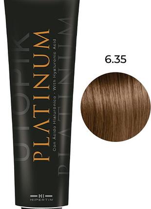 Крем-краска для волос 6.35 тёмный блонд золотисто-красный platinum hipertin, 100 мл
