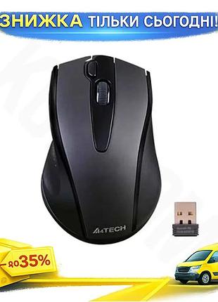 Ku бездротова миша a4tech universal fit v-track black usb для комп'ютера безшумна ергономічна мишка дл uni2l_k