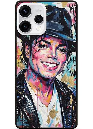 Силиконовый бампер чехол для oppo reno 15 с картинкой michael jackson майкл джексон