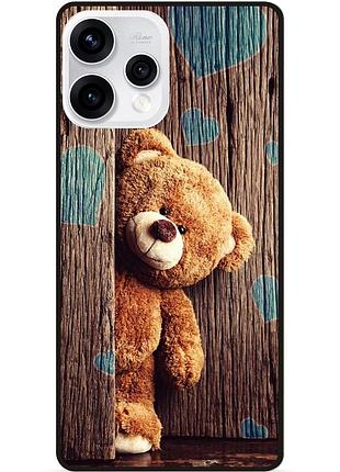 Силіконовий чохол бампер для oppo reno 15 з малюнком пухнастий ведмедик