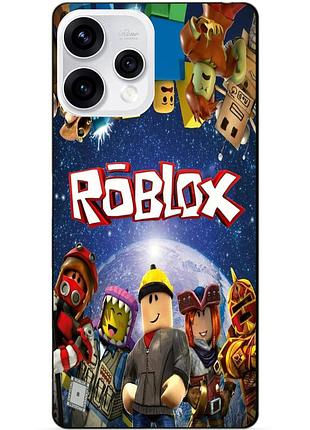 Силиконовый бампер чехол для oppo reno 15 с рисунком роблокс roblox
