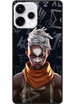 Силиконовый чехол бампер для oppo reno 15 с рисунком arcane аркейн