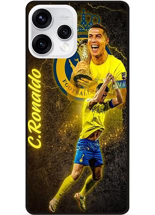 Силиконовый бампер чехол для oppo reno 15 с рисунком ronaldo аль наср роналдо