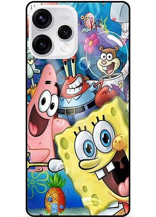 Силіконовий чохол бампер для oppo reno 15 з малюнком губка боб sponge bob