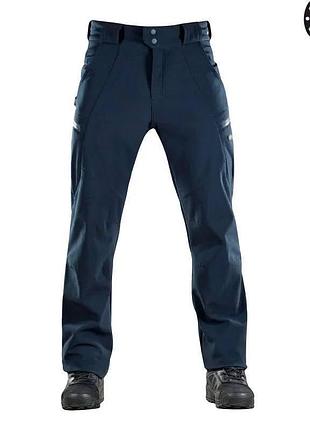 Брюки тактические зимние m-tac soft shell winter dark navy blue