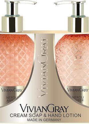 Набор крем-мыло и лосьон для рук neroli & amber vivian gray, 2х300 мл