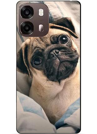 Силіконовий чохол бампер для oppo a6s з малюнком фото мопс