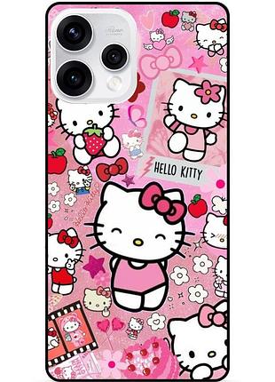 Силиконовый чехол бампер для oppo reno 15 с рисунком hello kitty хелло китти