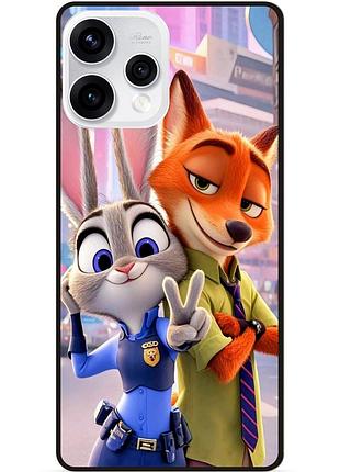 Силиконовый бампер чехол для oppo reno 15 с картинкой джуди зверополис