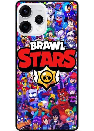 Силиконовый чехол для oppo reno 15 с картинкой бравл силовая лига нокаут brawl леон ворон