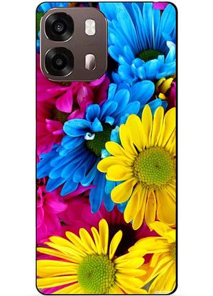 Силіконовий чохол бампер для oppo a6s з малюнком хризантеми квіти